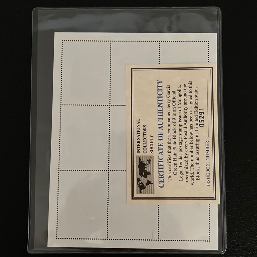 Jerry Garcia Collectable Stamps Mongolpost - Picture 2 of 2